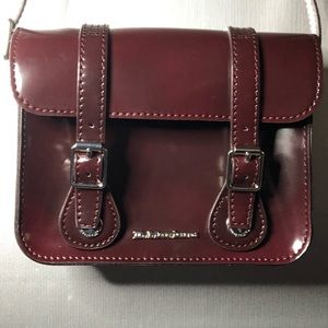 Doc Martens Dr Martens 7” crossbody burgundy faux leather purse.